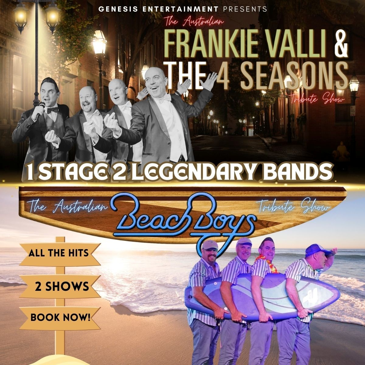 FRANKIE VALLI & THE FOUR SEASONS VS THE BEACH BOYS